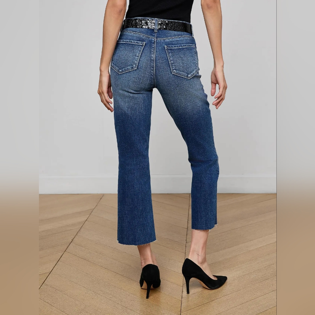 L'agence Kendra High Rise Cropped Flare Naples